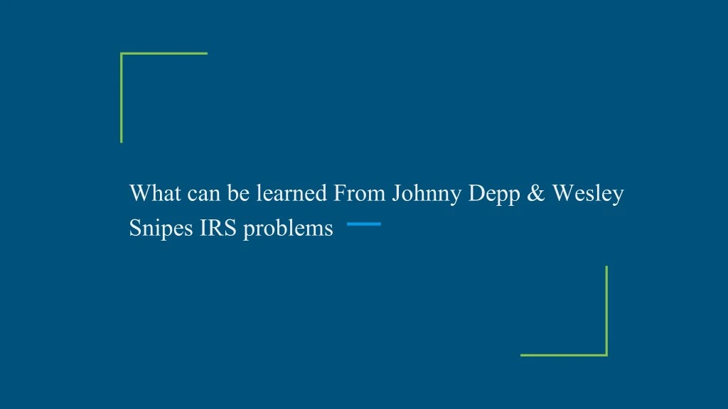 what can be learned from johnny depp wesley