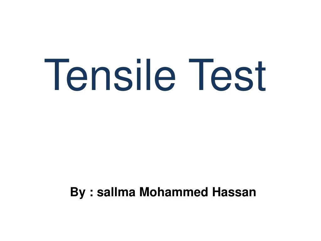 tensile test