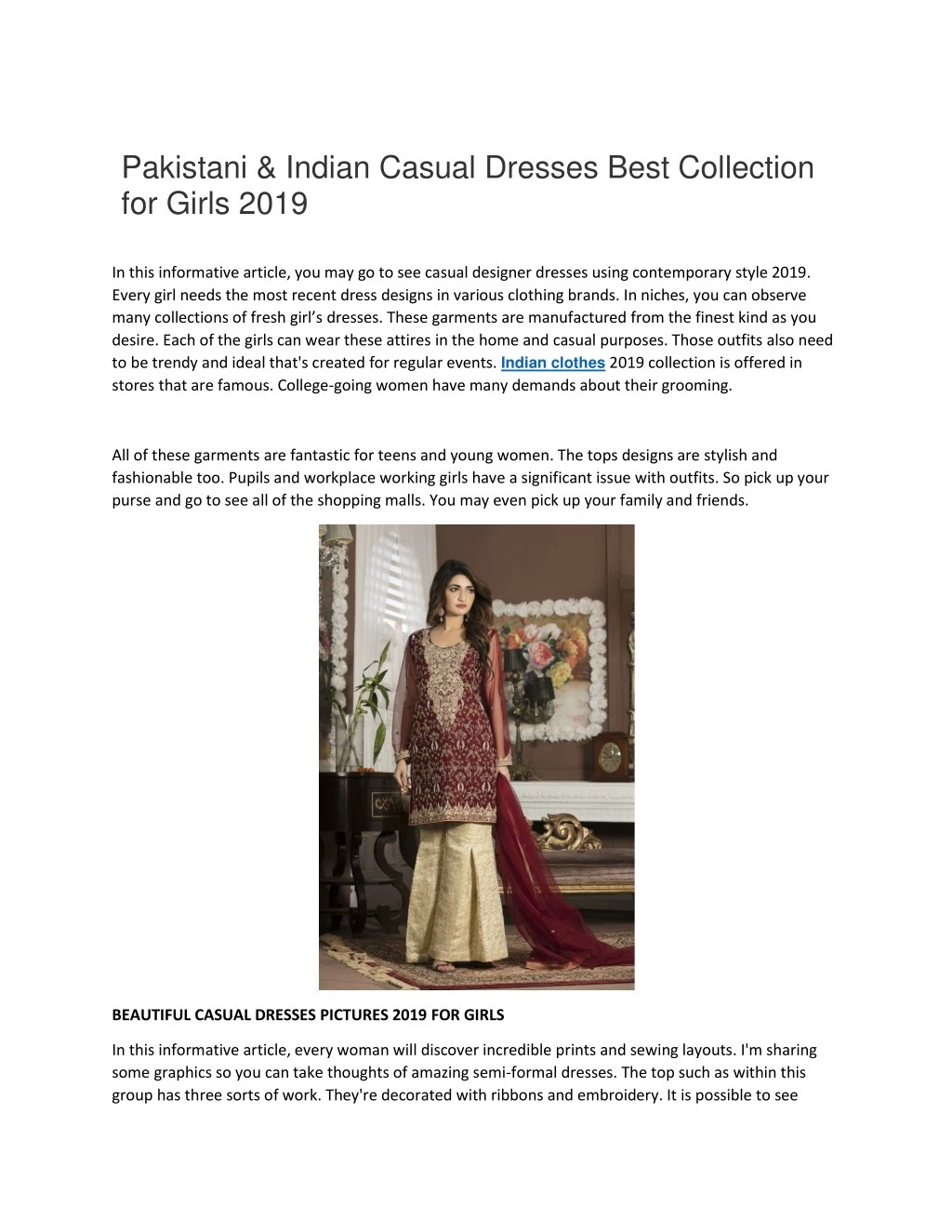 pakistani indian casual dresses best collection