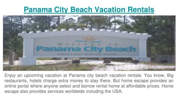 Panama City Beach Vacation Rentals