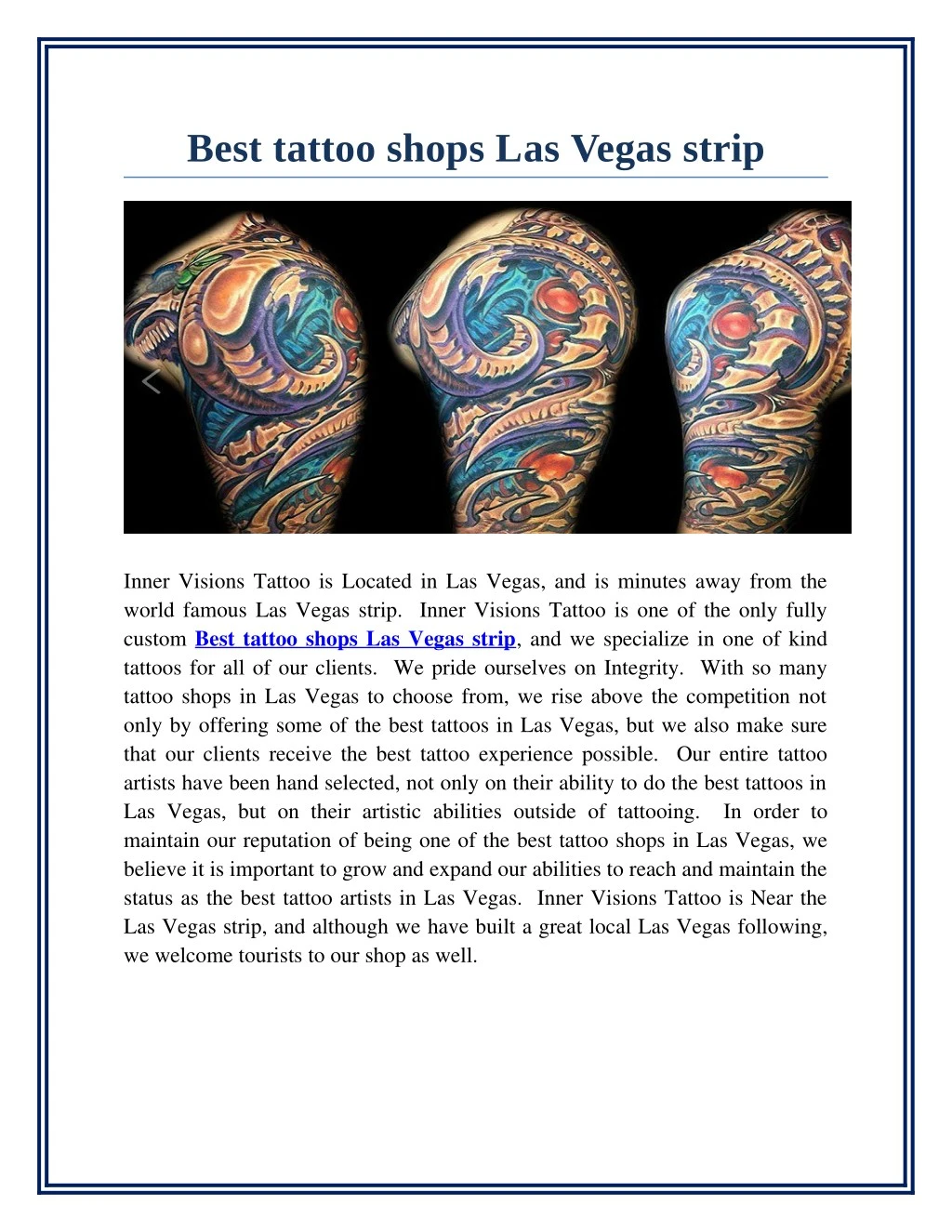 best tattoo shops las vegas strip