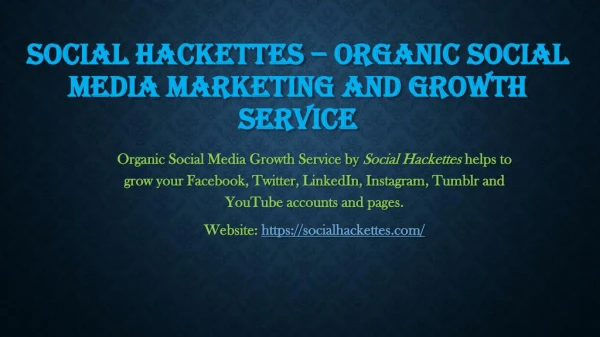 Social Media Management Services - Facebook, Instagram, Twitter, YouTube, and many more.