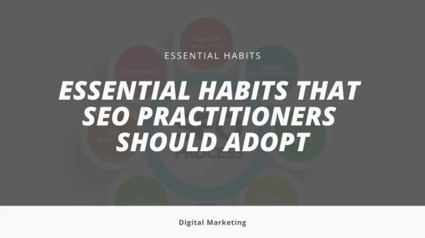 Essential Habits that SEO Practitioners Should Adopt