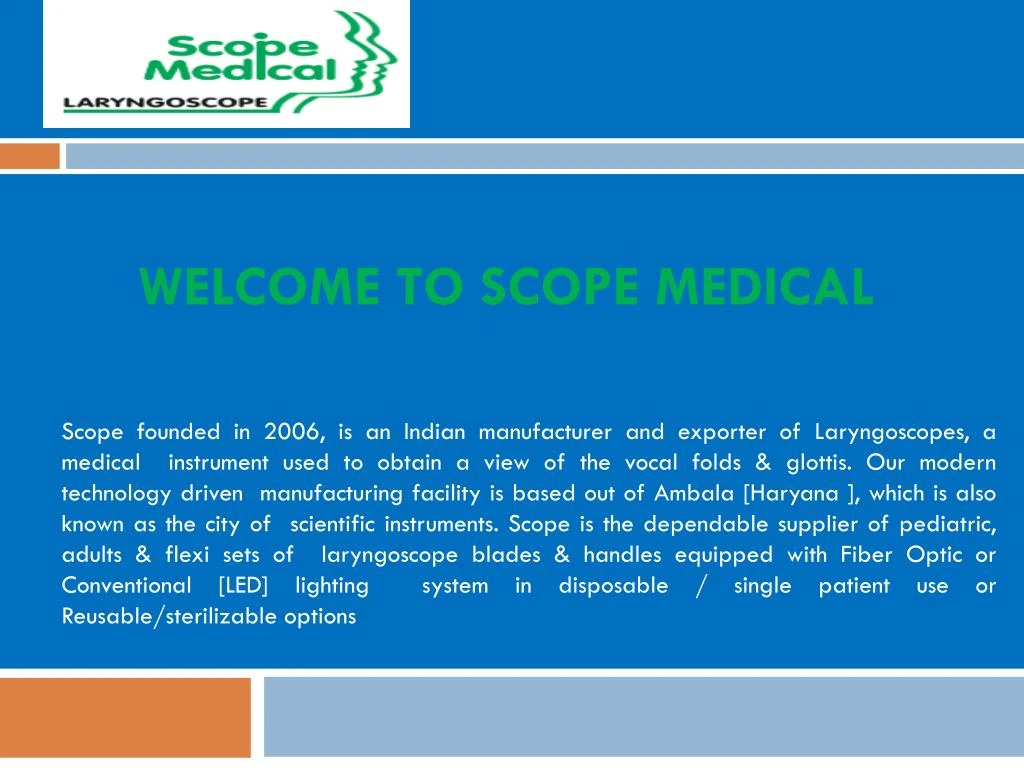 welcome to scope medical