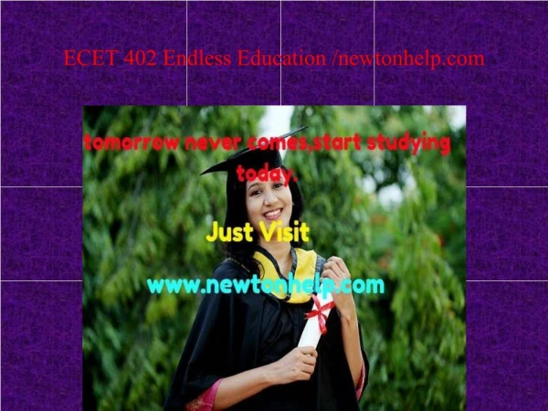 ecet 402 endless education newtonhelp com