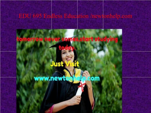 edu 695 endless education newtonhelp com