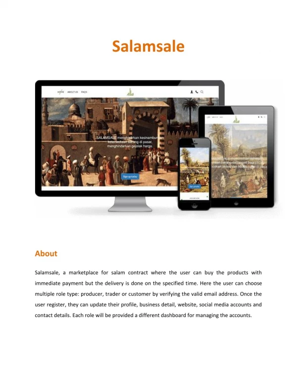 Salamsale | Online markeplace for Salam Contract
