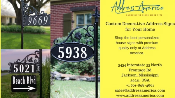 Yard Address Signs | Addrerss America