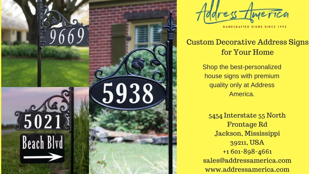 custom decorative address signs for your home