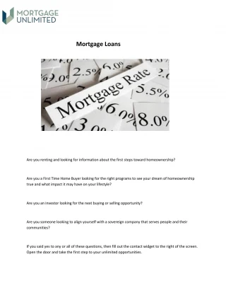 Mortgage loans - slide 1