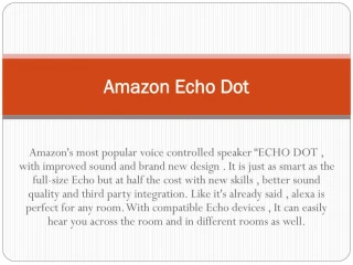 #Amazon Echo Dot Setup - slide 1