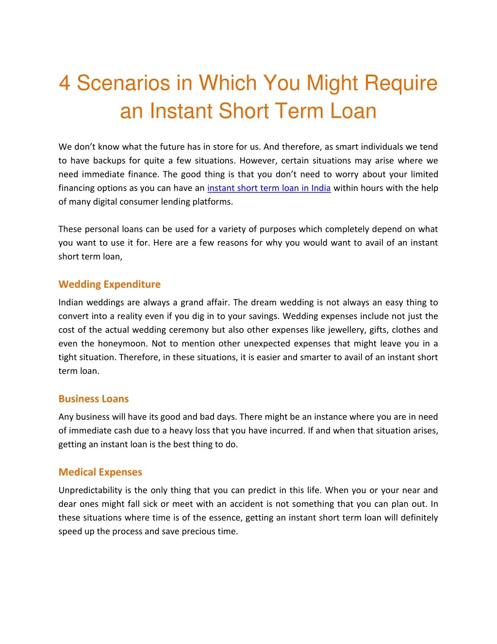 4 scenarios in which you might require an instant