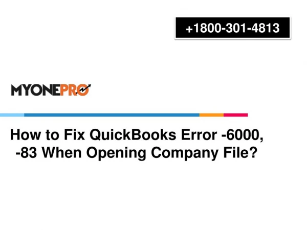 How to Fix QuickBooks Error 6000 83 When Opening Company File