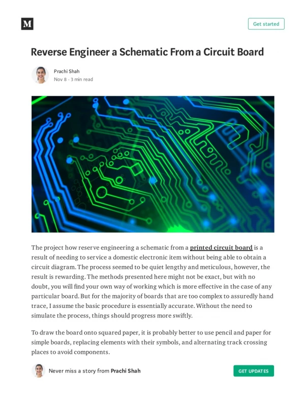 Reverse Engineer a Schematic From a Circuit Board