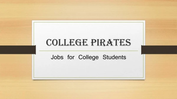 Jobs for College Students