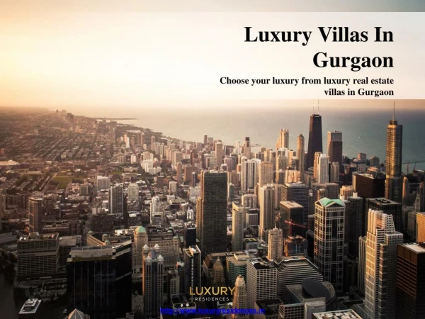 High End Luxury Villas In Gurgaon For Sale