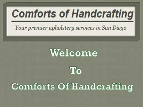 Upholstery services in San Diego