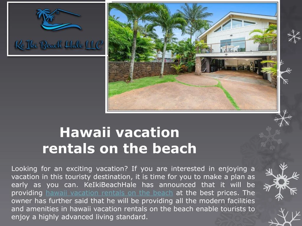 hawaii vacation rentals on the beach