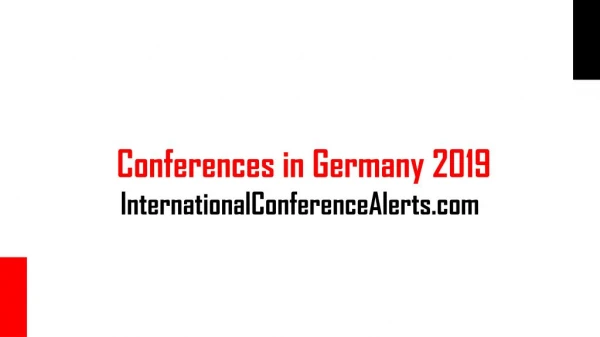 International conference in Germany 2019
