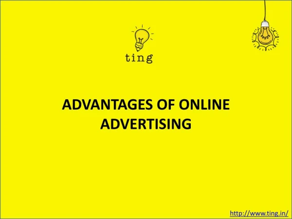 ADVANTAGES OF ONLINE ADVERTISING