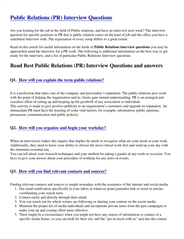 Public Relations (PR) Interview Questions-pdf