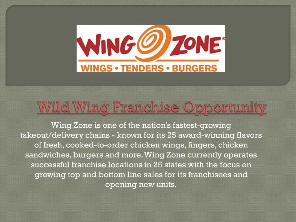 wild wing franchise opportunity