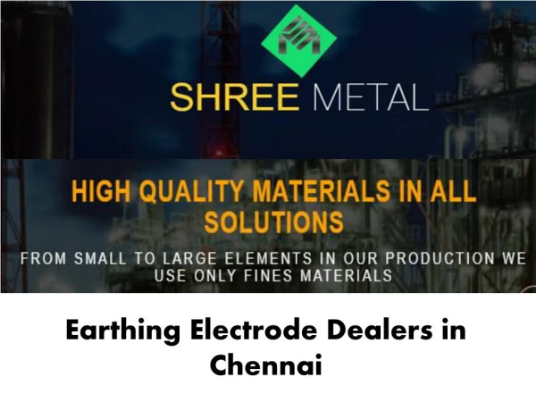 Earthing Electrode Dealers in Chennai