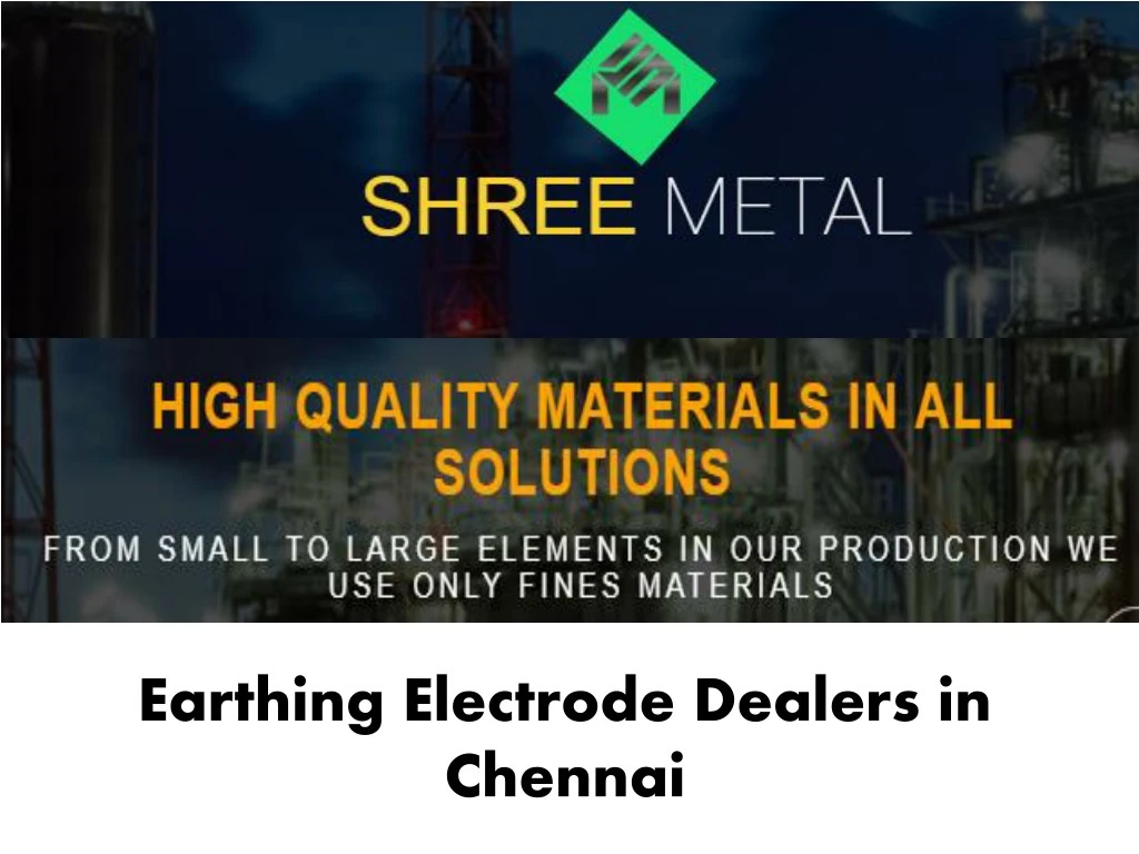 earthing electrode dealers in chennai