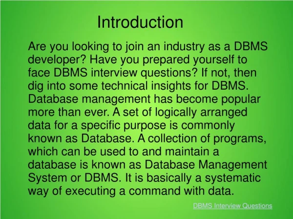 DBMS Interview Questions-ppt