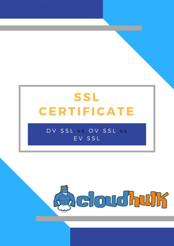 SSL Certificate- Domain- Organization- Extended SSL Certificates