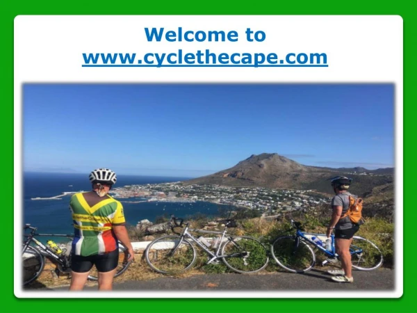 Bicycle Touring in Cape Town