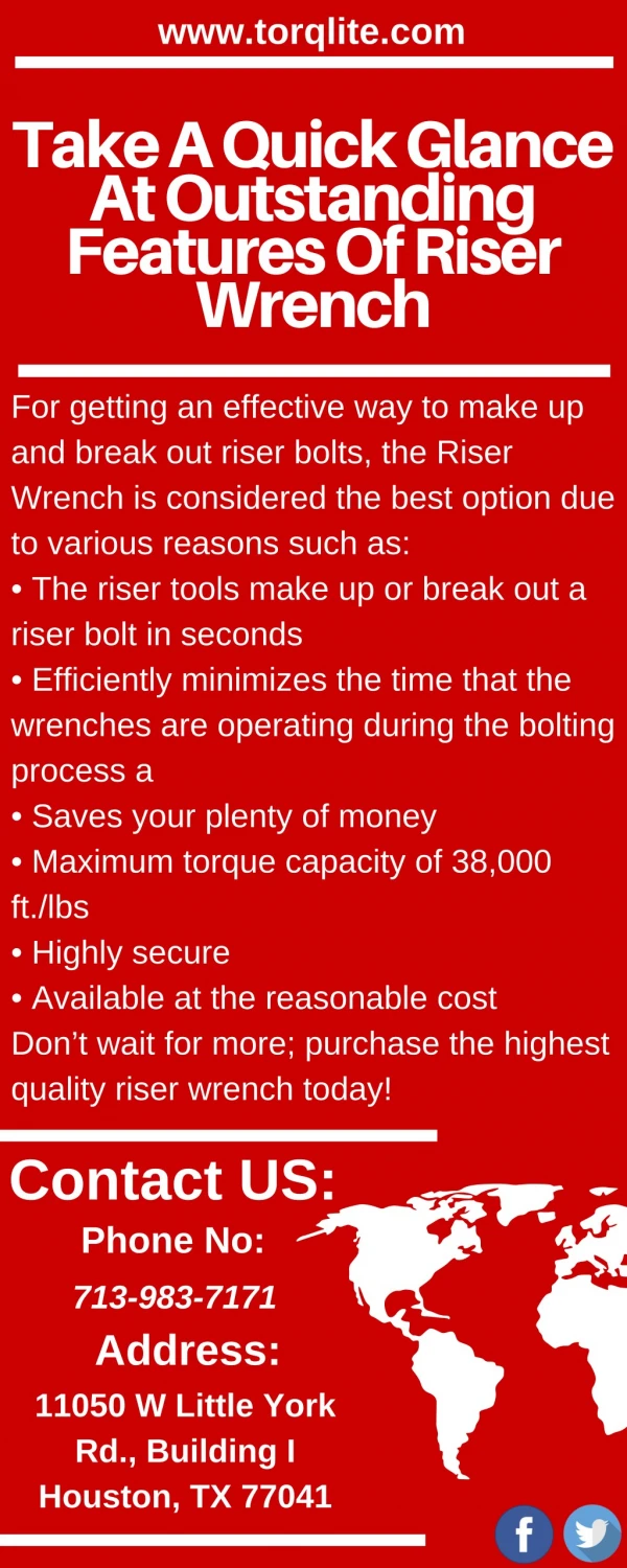 Take A Quick Glance At Outstanding Features Of Riser Wrench
