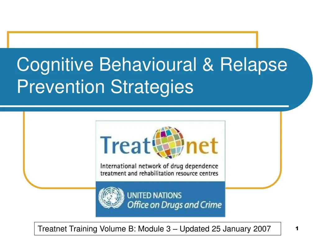 cognitive behavioural relapse prevention strategies