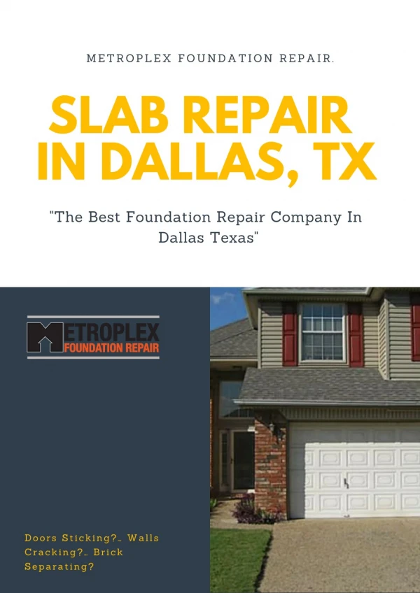 Slab Repair in Dallas, TX