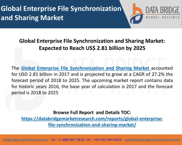 Global Enterprise File Synchronization and Sharing Market– Industry Trends and Forecast to 2025