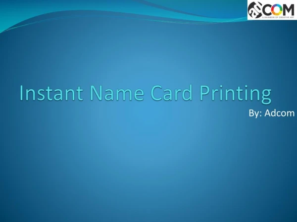 Find the Instant Name Card Printing Services in Singapore