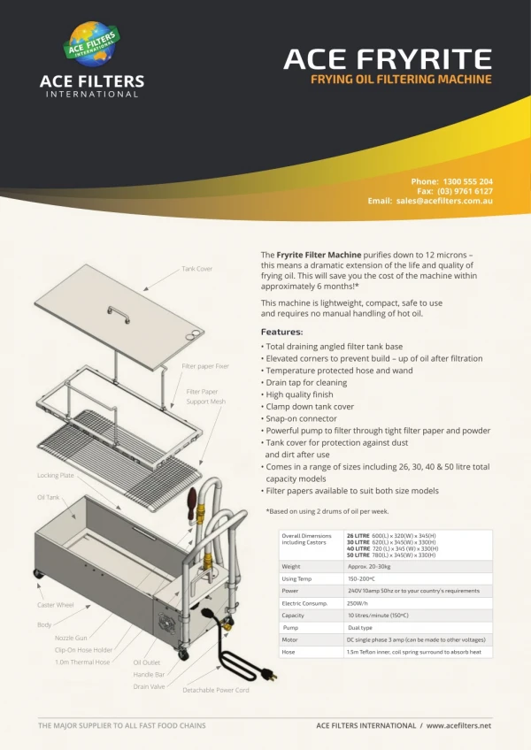 Fryrite Filter Machine