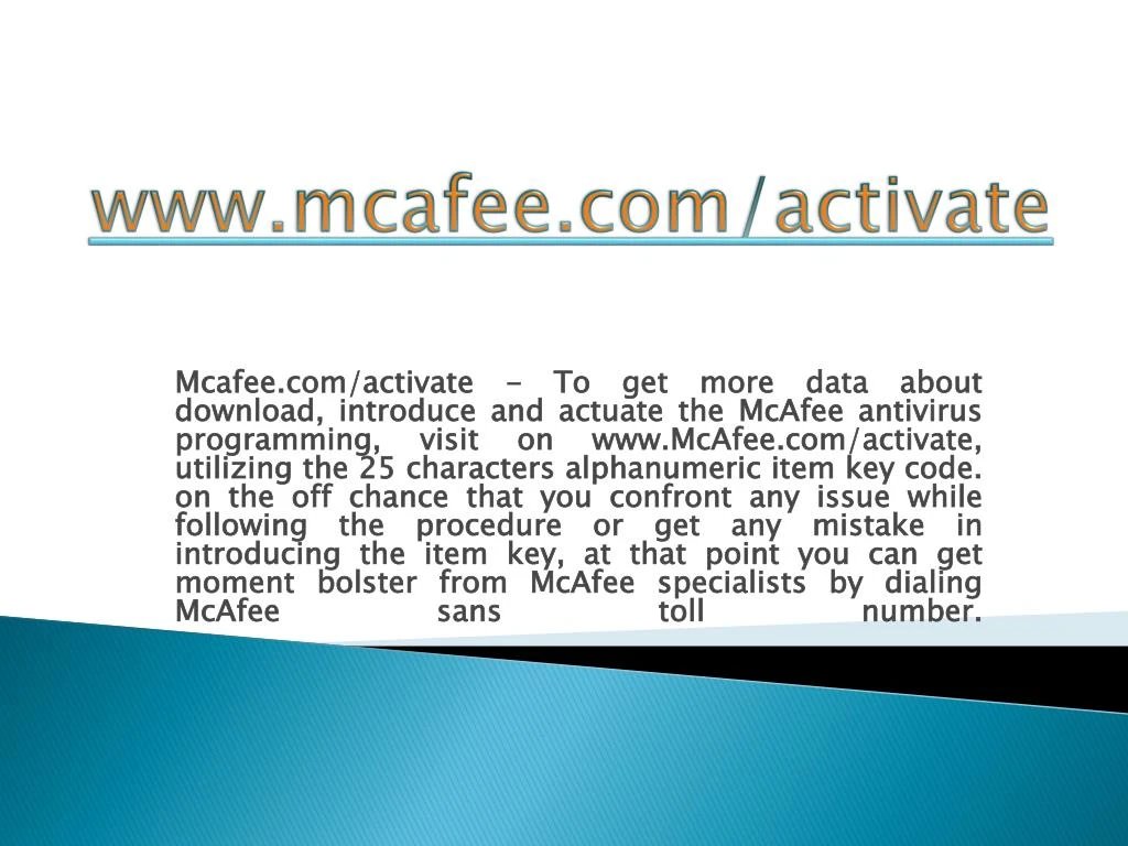 www mcafee com activate