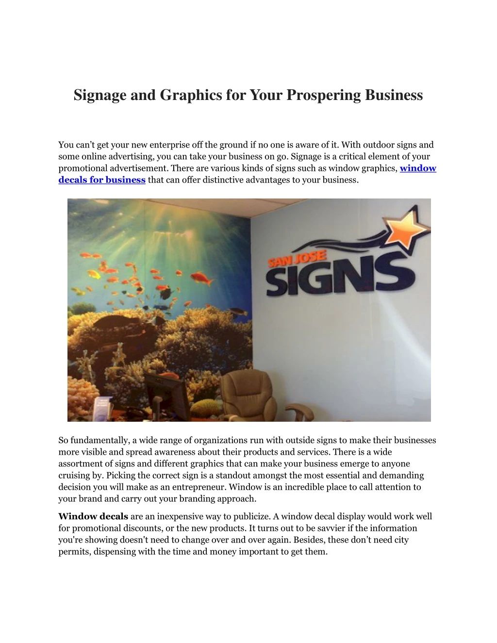 signage and graphics for your prospering business