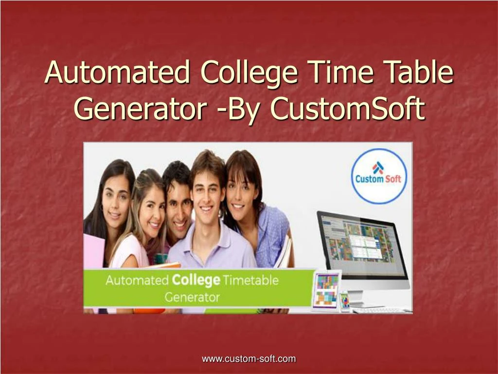 automated college time table generator by customsoft