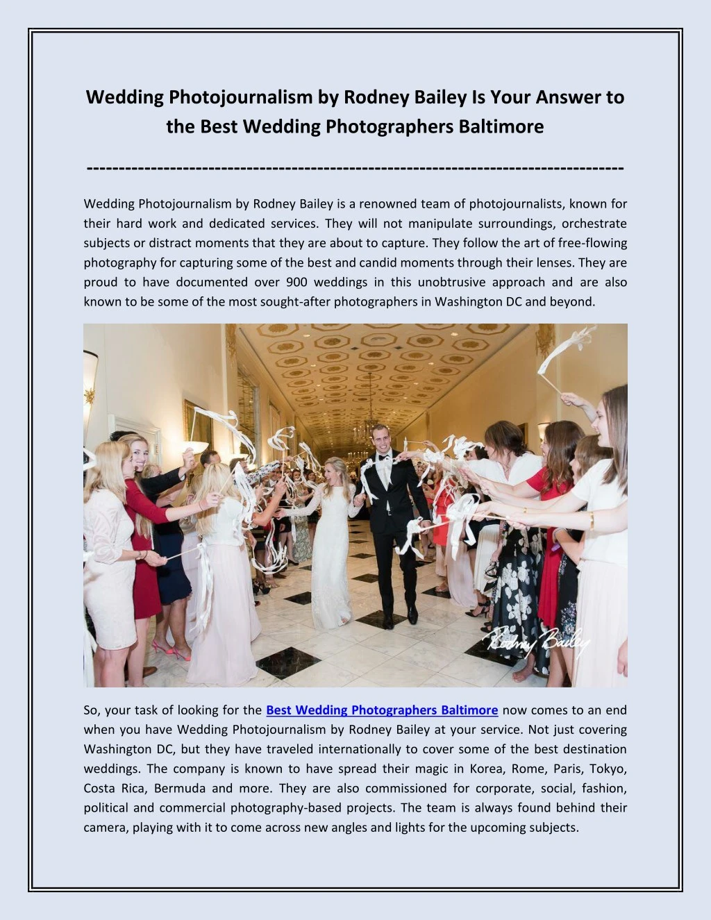 wedding photojournalism by rodney bailey is your