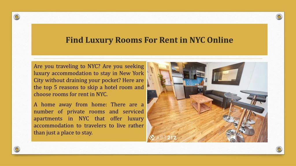 find luxury rooms for rent in nyc online
