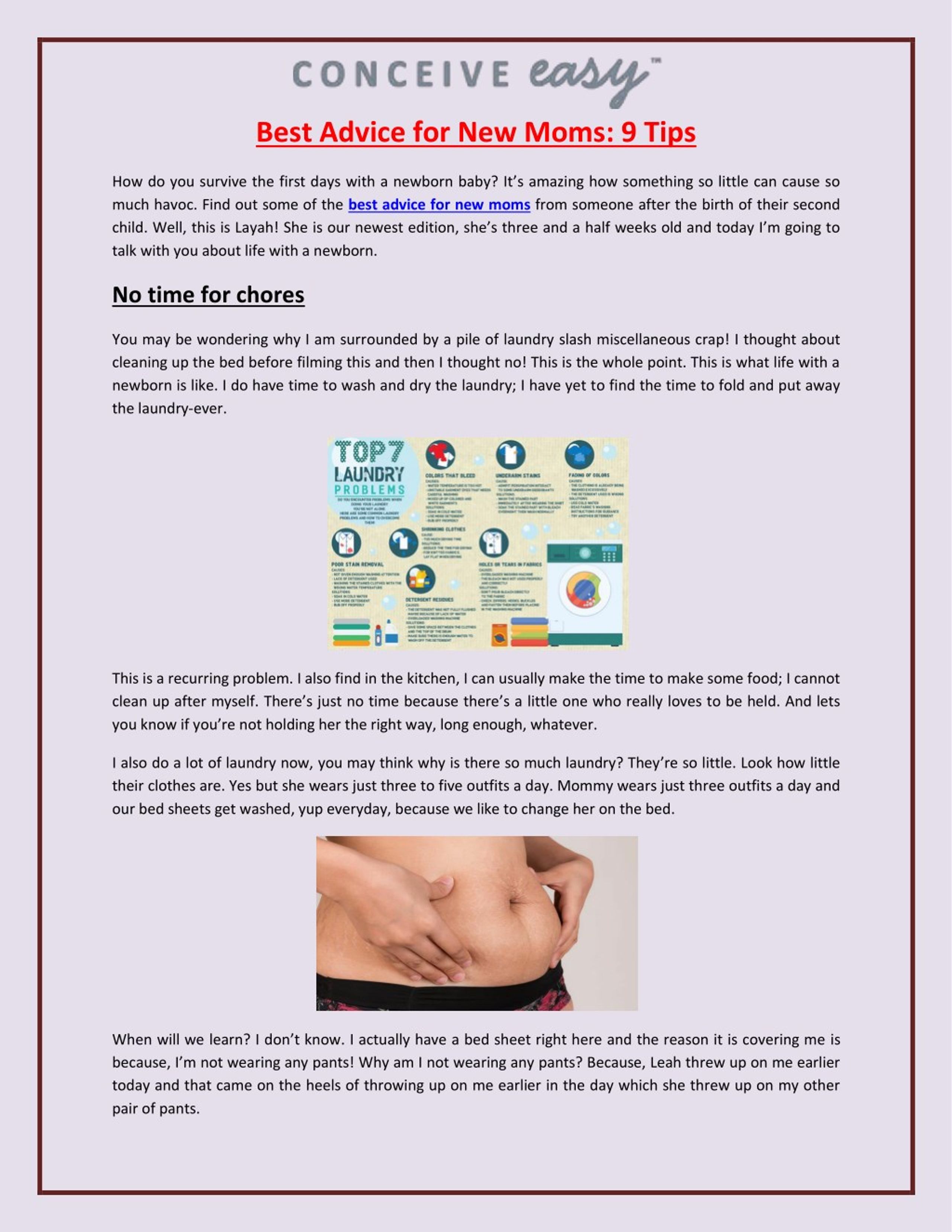 PPT - Best Advice for New Moms: 9 Tips PowerPoint Presentation, free ...