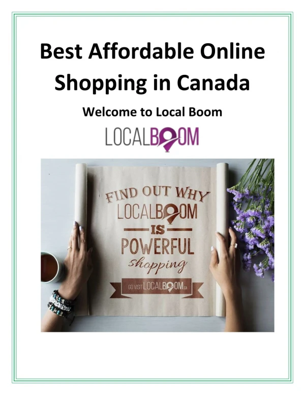 Best Affordable Online Shopping in Canada - localboom