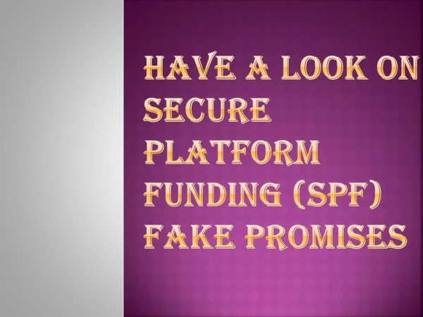 Don’t Waste Time Paying Attention to Secure Platform Funding