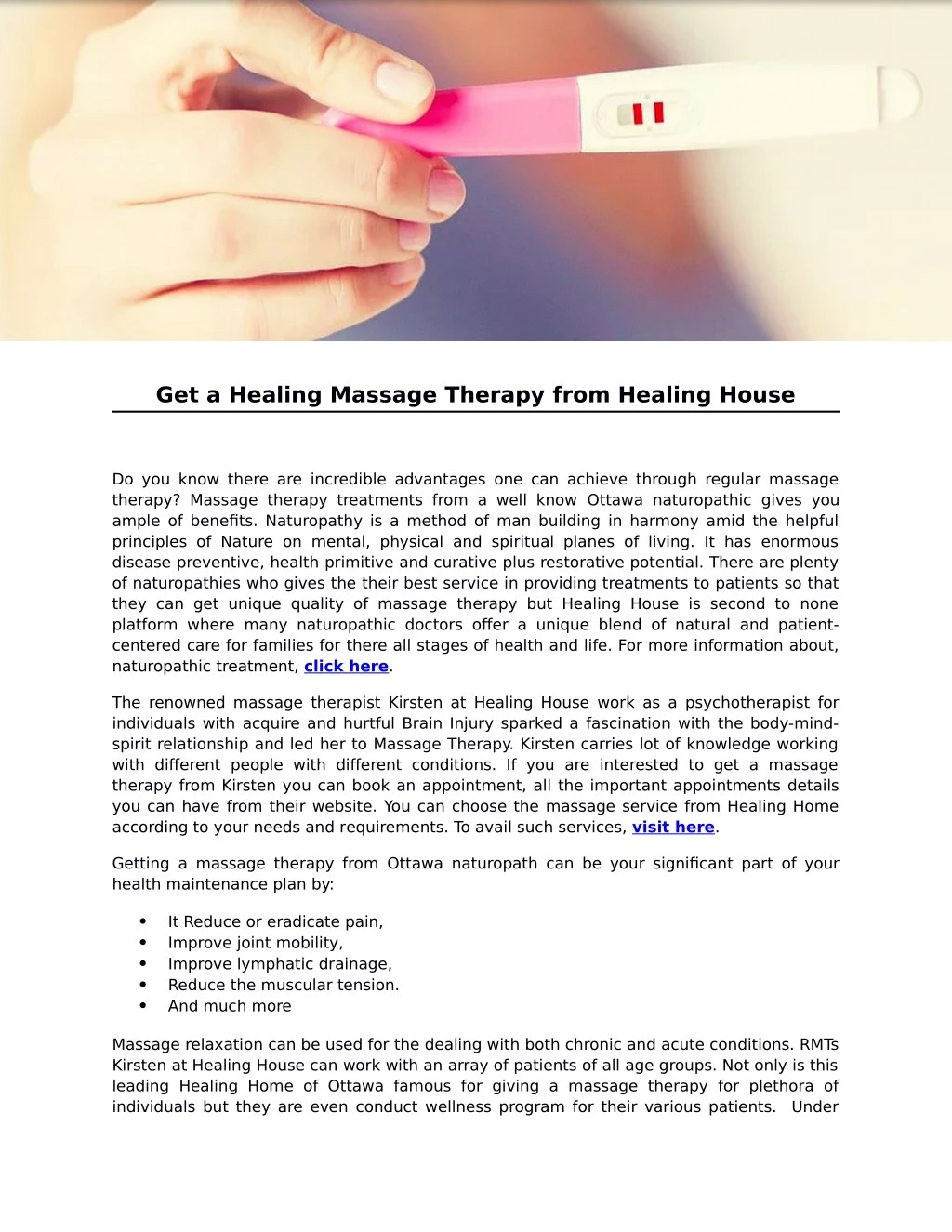 get a healing massage therapy from healing house