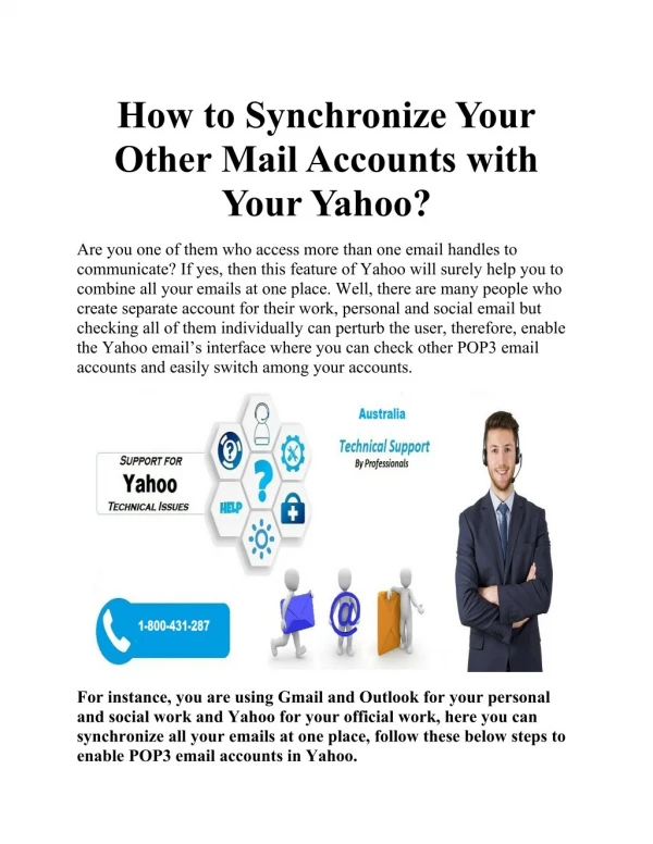 How to synchronize your other mail accounts with your yahoo