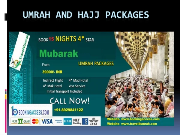 Hajj and Umrah Package 2018-2019| Dec to Jun| travel4umrah
