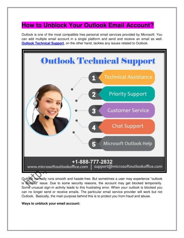 How to Unblock Your Outlook Email Account?