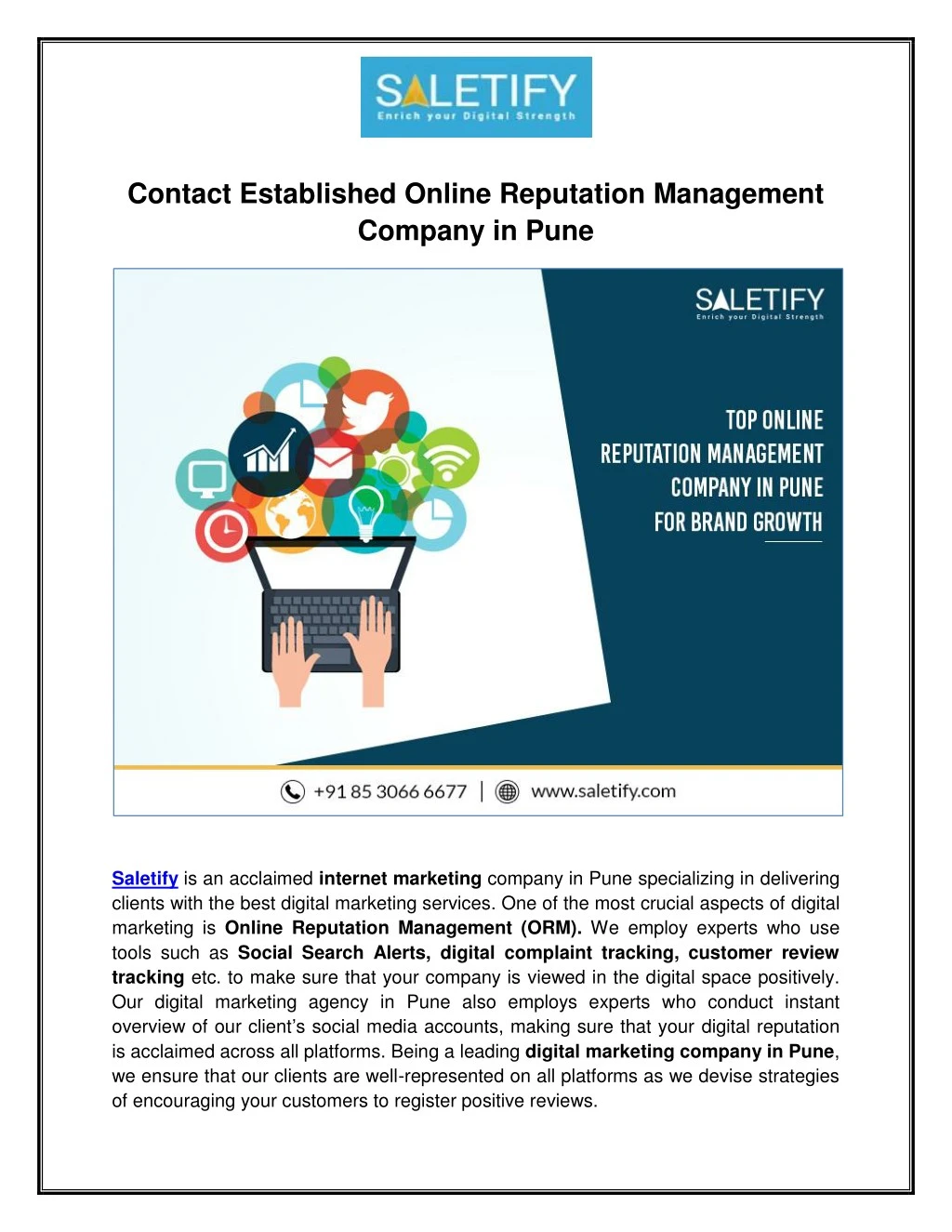 contact established online reputation management